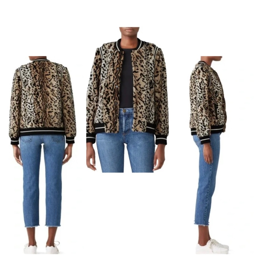 💥PRICE DROP💥 SAYLOR Emanuela Faux Fur Leopard Bomber Jacket